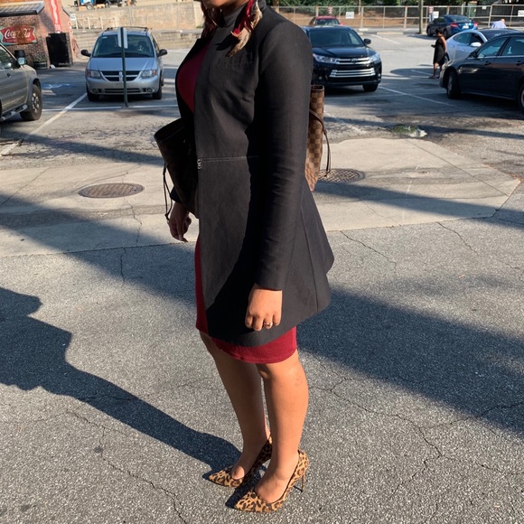 Black BCBGMAXAZRIA ARELIA LONG BLAZER - Picture 5 of 5